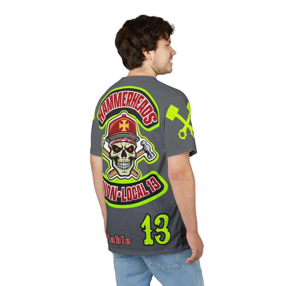 Hammerheads Union Local 13 - Custom Motorcycle Riding Tee Shirt _ Super Comfort and Fit