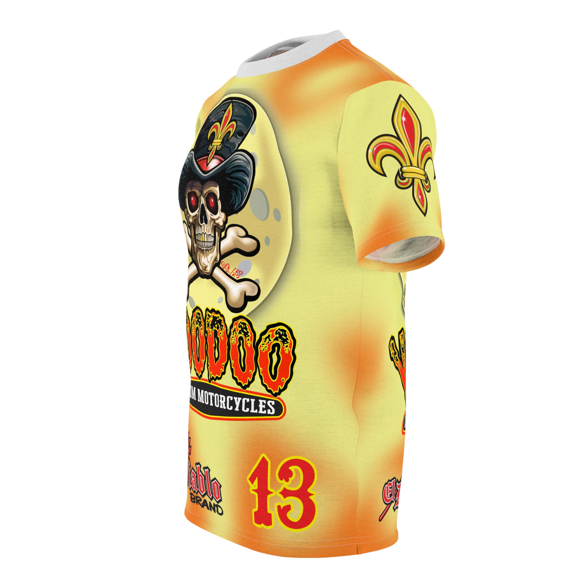 Voodoo Custom Motorcycles HIVIZ TYE DYE BLAST SUPER RIDING TEE - Look Cool, Ride Cool jn our Finest Biker Riding Tee