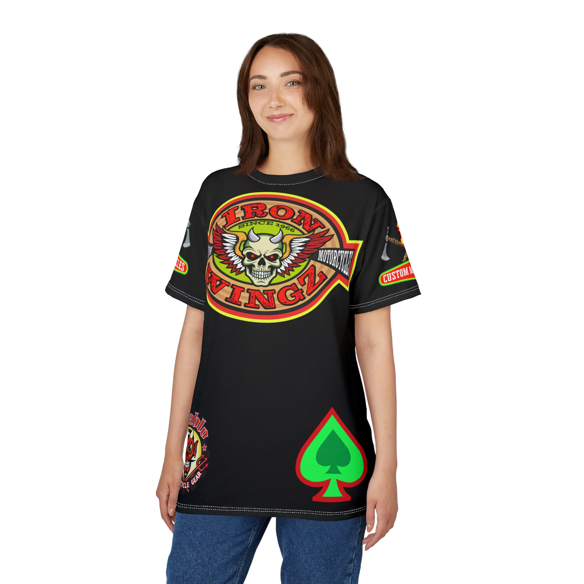 Iron WingZ Customs HiViz High Performance Motorcycle Riding Super Tee