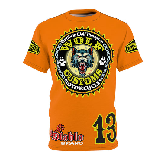 MWT Wolf Customs with XL HiViZ Graphics Super Tee —  The Best Biker Riding Tee EVER !!!