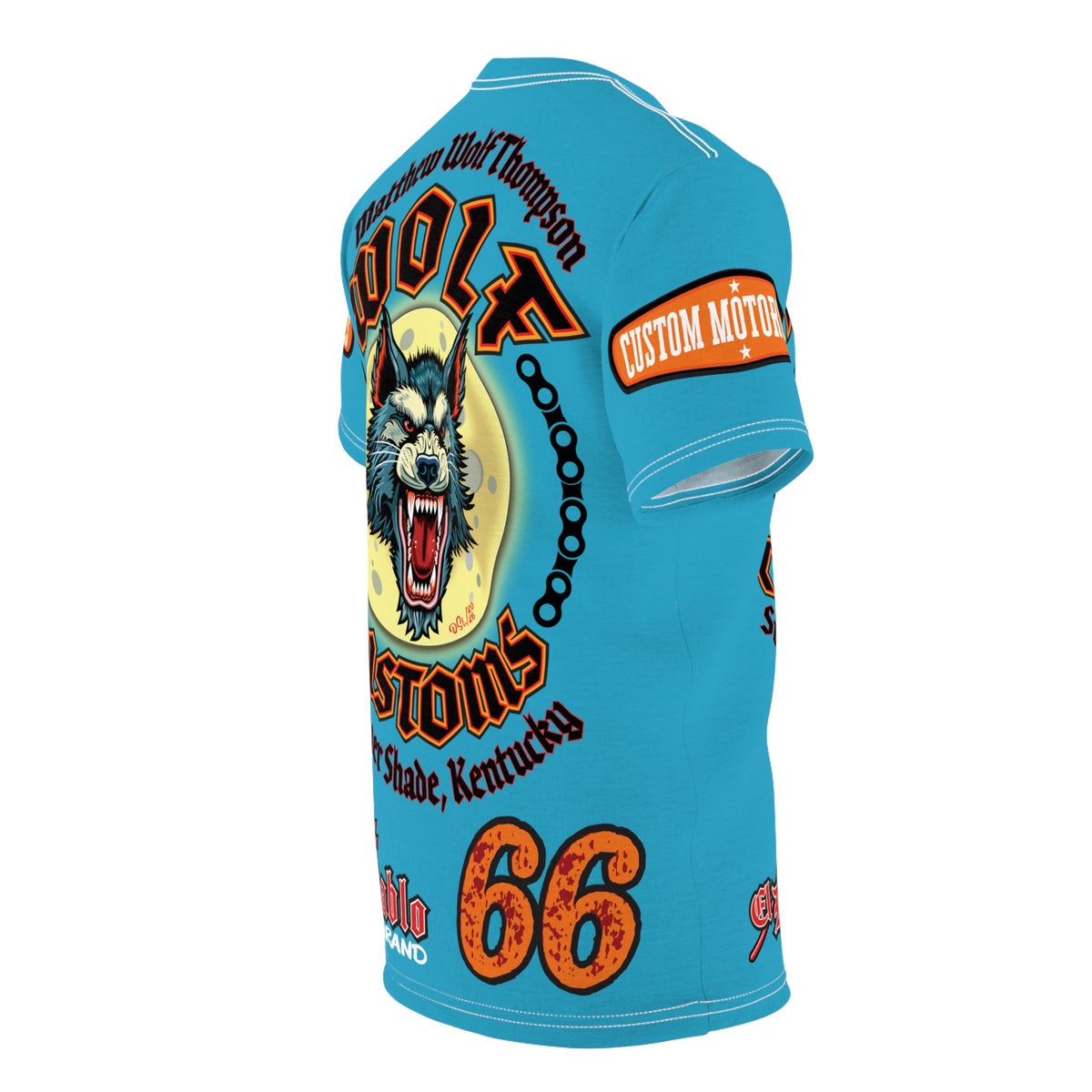 MWT Wolf Custom Motorcycles Super Tee — Viciously Cool High Performance Motorcycle Riding Shirt