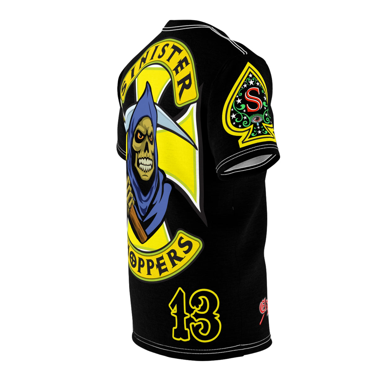 SRT Sinister Choppers Custom Motorcycles -  HiViz Custom Reaper Super Tee - High Performance Riding Wear