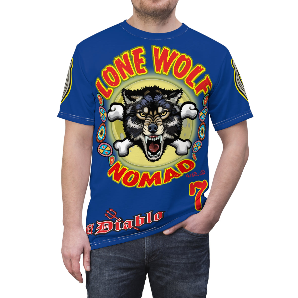 Lone Wolf Nomad HiViz Super Tee - Special Design for Independent No Club Riders