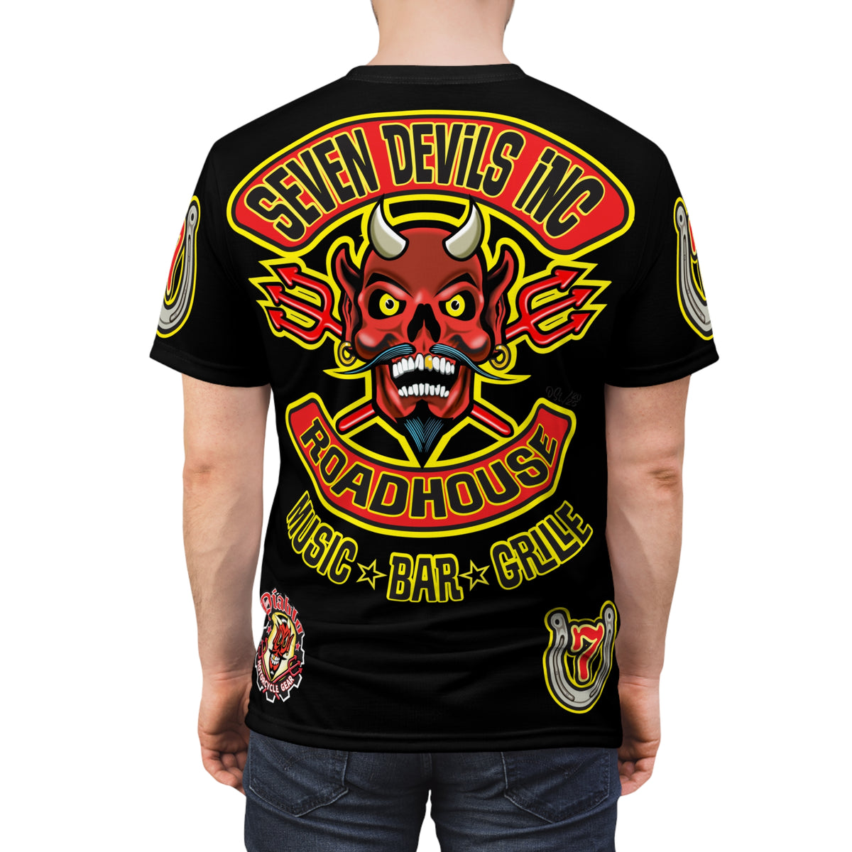 Seven Devils Inc. Roadhouse HiViz Graphic Tee - Motorcycle Custom Riding Super Tee
