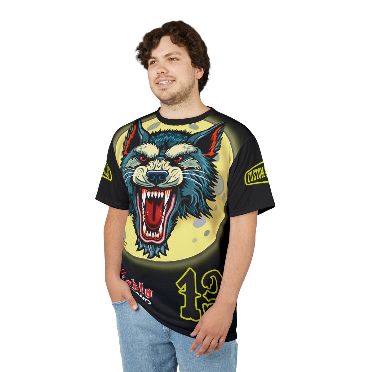 MWT Wolf Customs  INTIMIDATOR SPECIAL EDITIOM  13 Black & XLWOLF Graphics- Super Riding Tee — Retro Motorcycle Club Shirt, The Best Biker Riding Tee EVER !!!