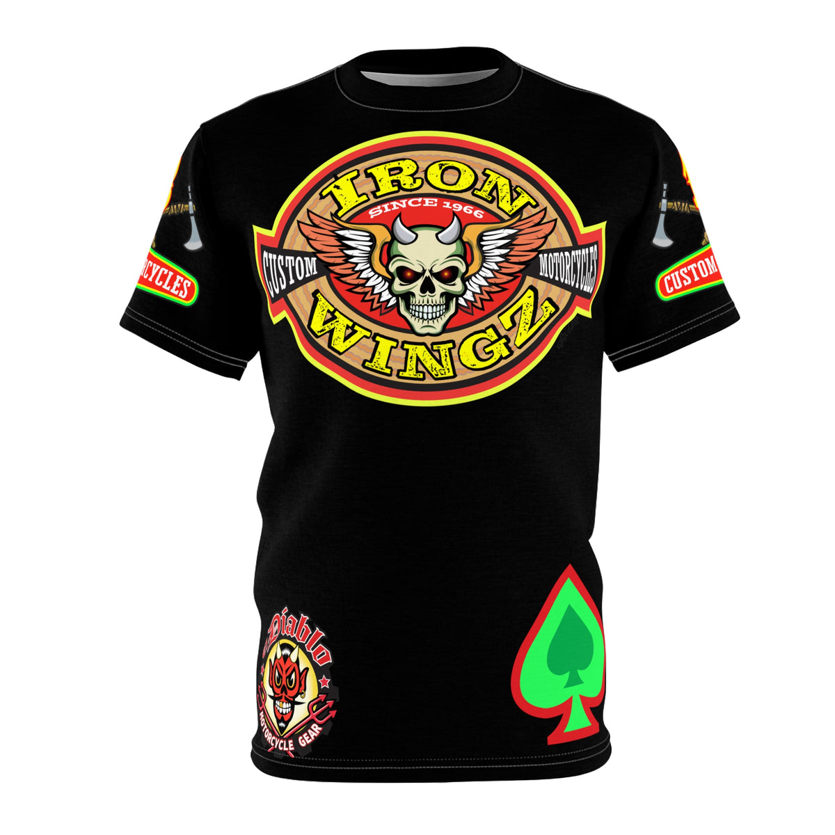 Iron WingZ Customs HiViz High Performance Motorcycle Riding Super Tee