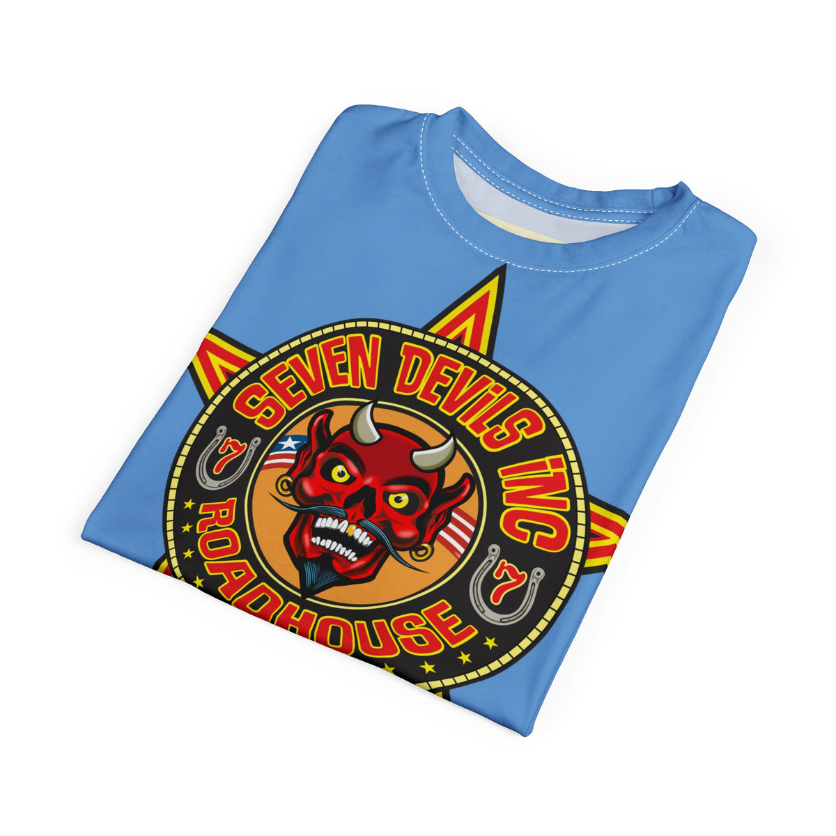 Seven Devils Inc. Roadhouse HiViz Design, Edgy Biker Shirt, Special Motorcycle Riding Gear, Seven Devils Inc.