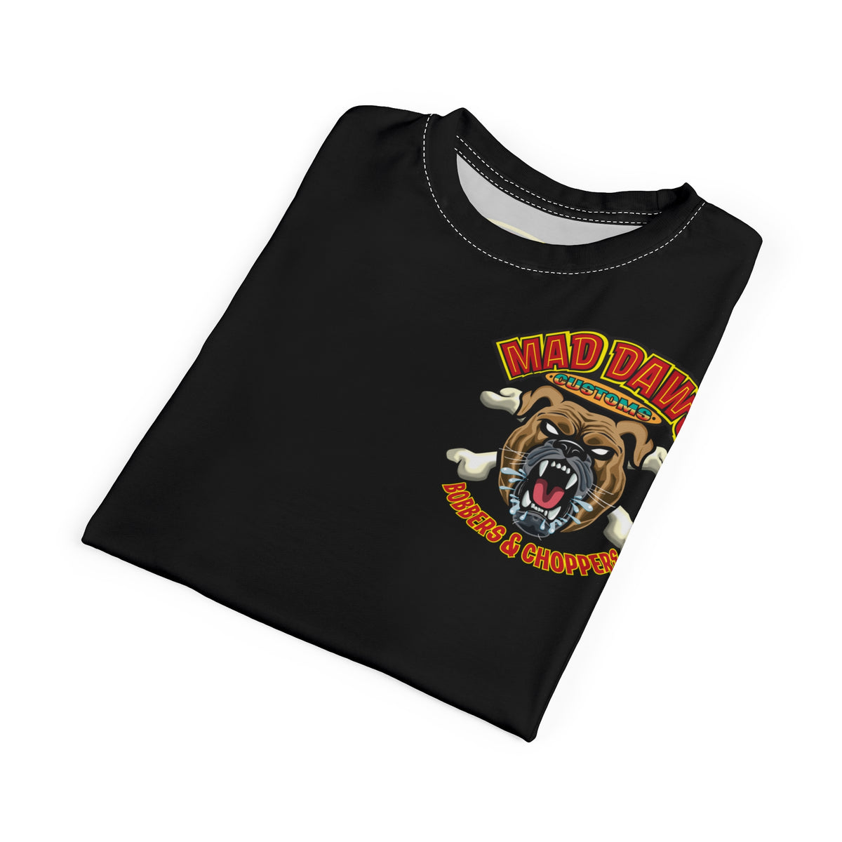 SRT Mad Dawg Customs Americana, Edgy Motorcycle Apparel, HiViz Custom Riding TEE, Rebel Fashion, Biker Style