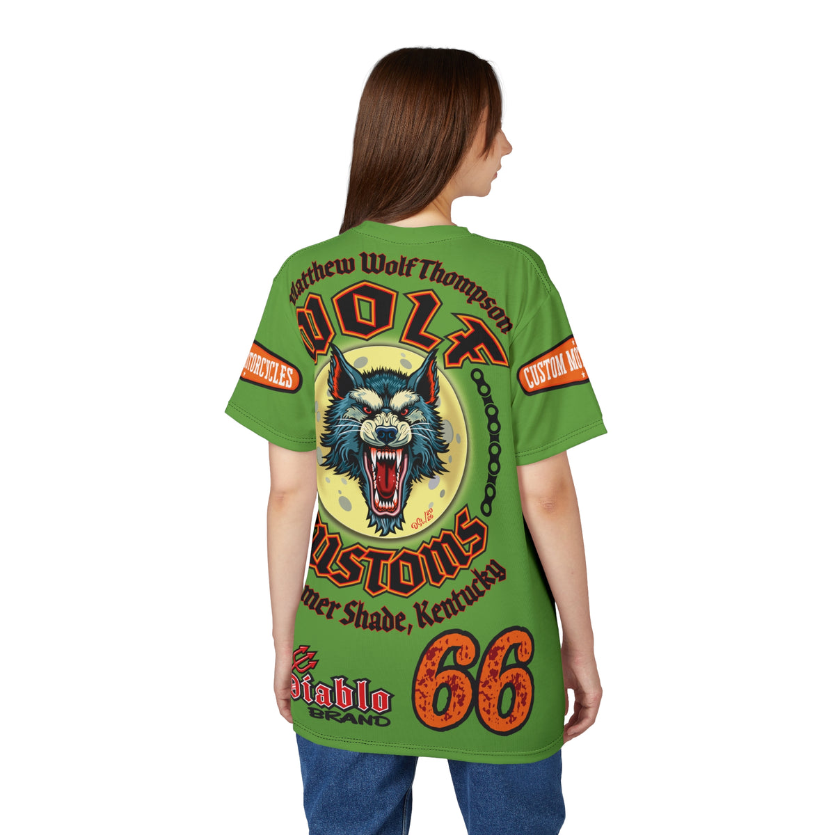 MWT Wolf Custom Motorcycles Super Tee — Viciously Cool High Performance Motorcycle Riding Shirt