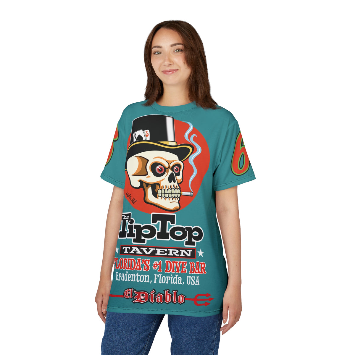Tip Top Tavern Dive Bar Super Riding Tee - America's Best Dive Bar, Bikes, Beers, Babes & Bros. - Biker Bar Tee