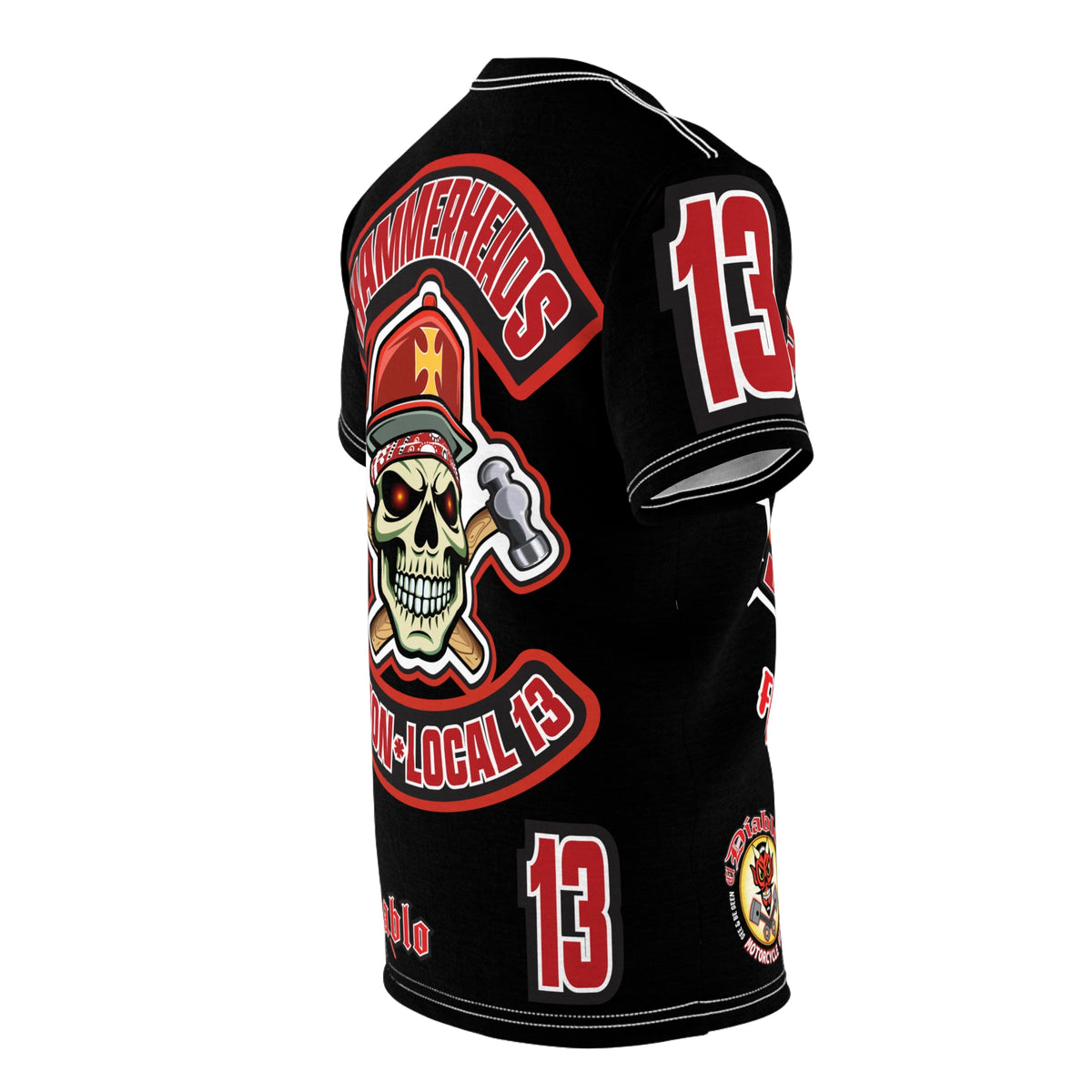 Hammerheads Union Local 13 - Custom Motorcycle Riding Tee Shirt _ Super Comfort and Fit