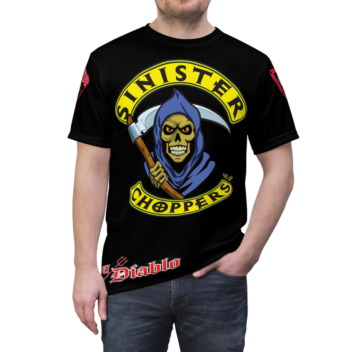 Sinister Choppers HiViz Custom Motorcycle Super Tee - High Performance Riding Wear