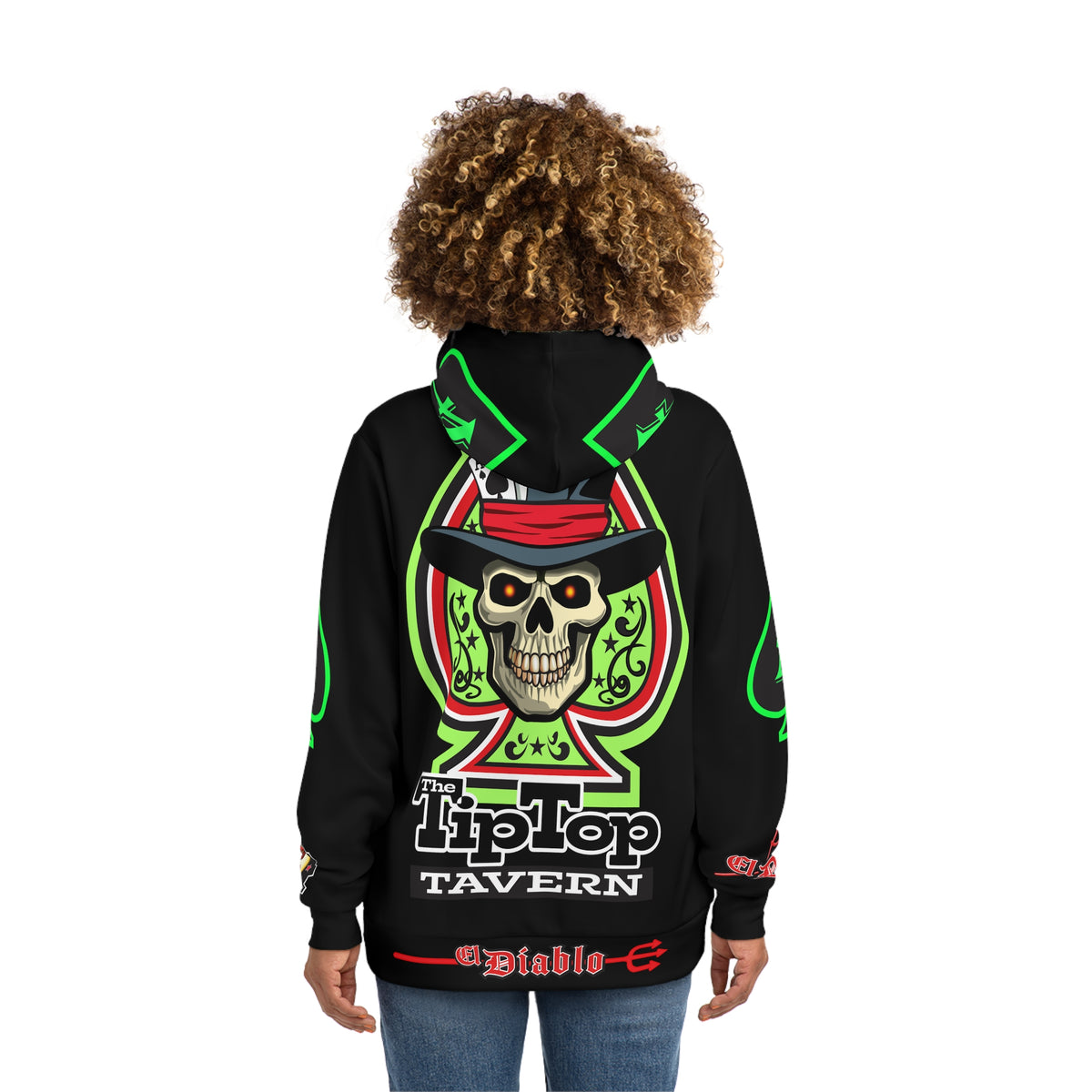 HoodZ Tip Top Tavern America's Best Dive Bar Super Hoodie - Ace of Spades Special Edition - High Visibility Lumina Green Accents