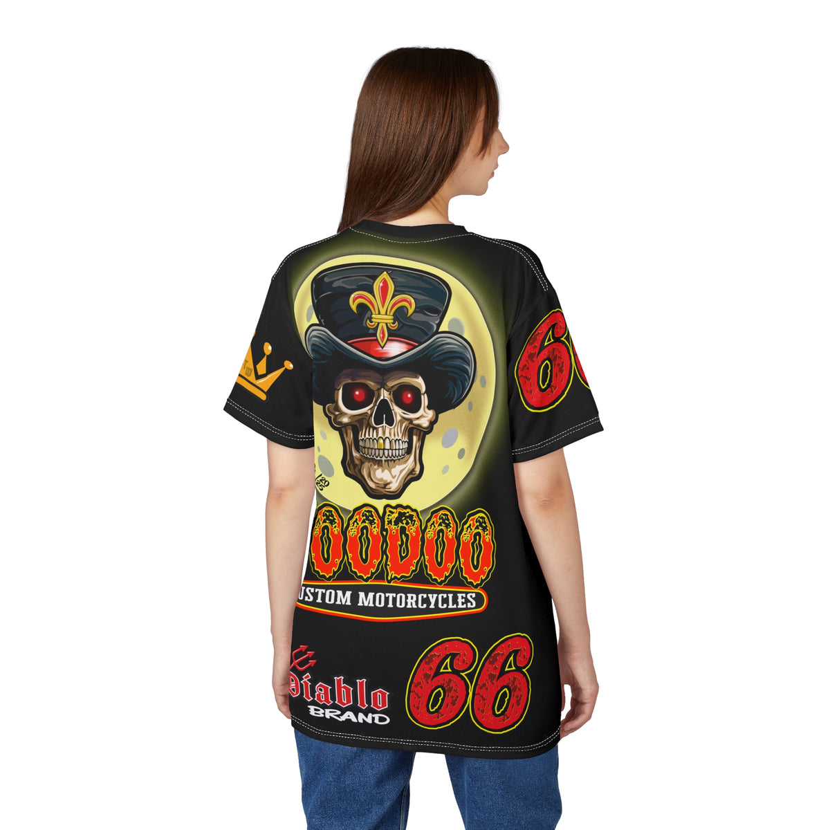 VooDoo Custom Motorcycles  Route 66 Unisex Super Tee - High Performance Riding Gear
