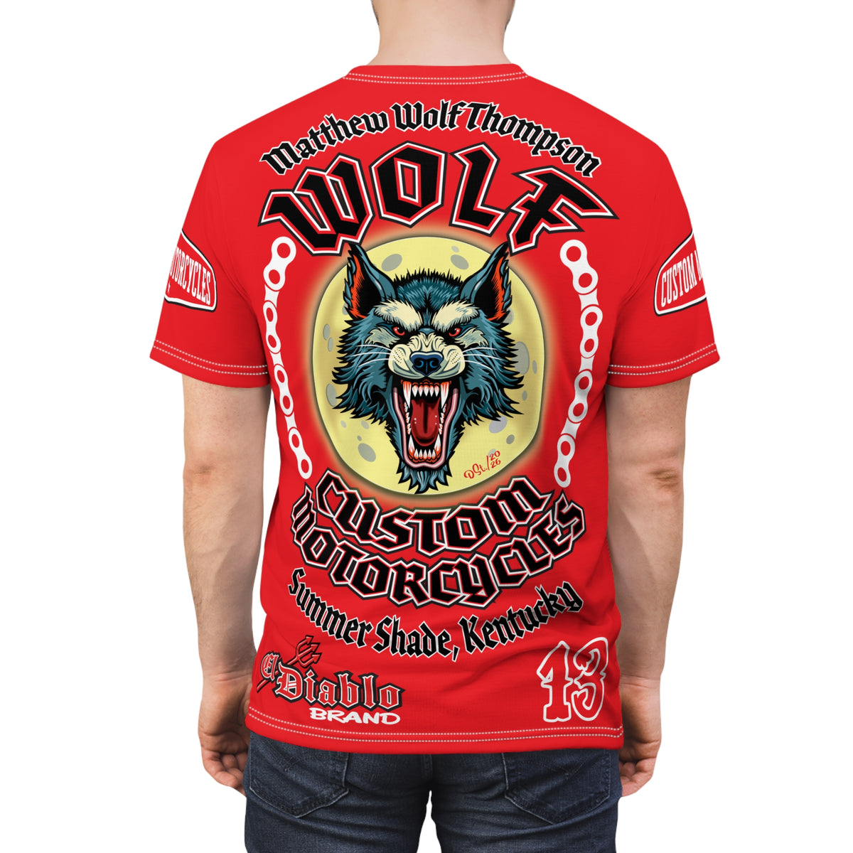 MWT Wolf Custom Motorcycles Super Tee — Viciously Cool High Performance Motorcycle Riding Shirt