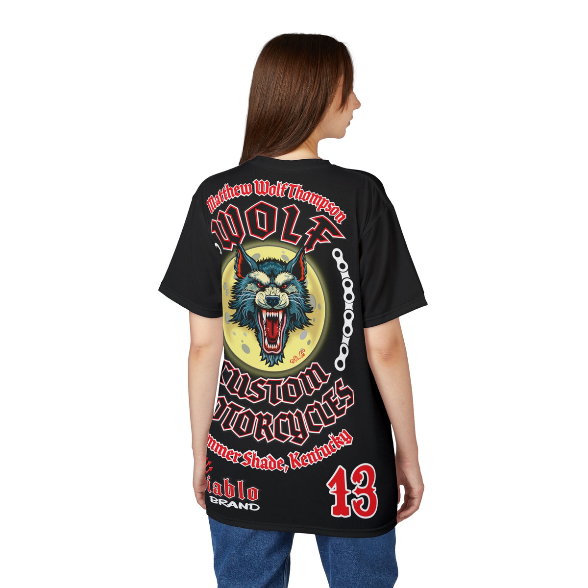 MWT Wolf Custom Motorcycles Super Tee — Viciously Cool High Performance Motorcycle Riding Shirt