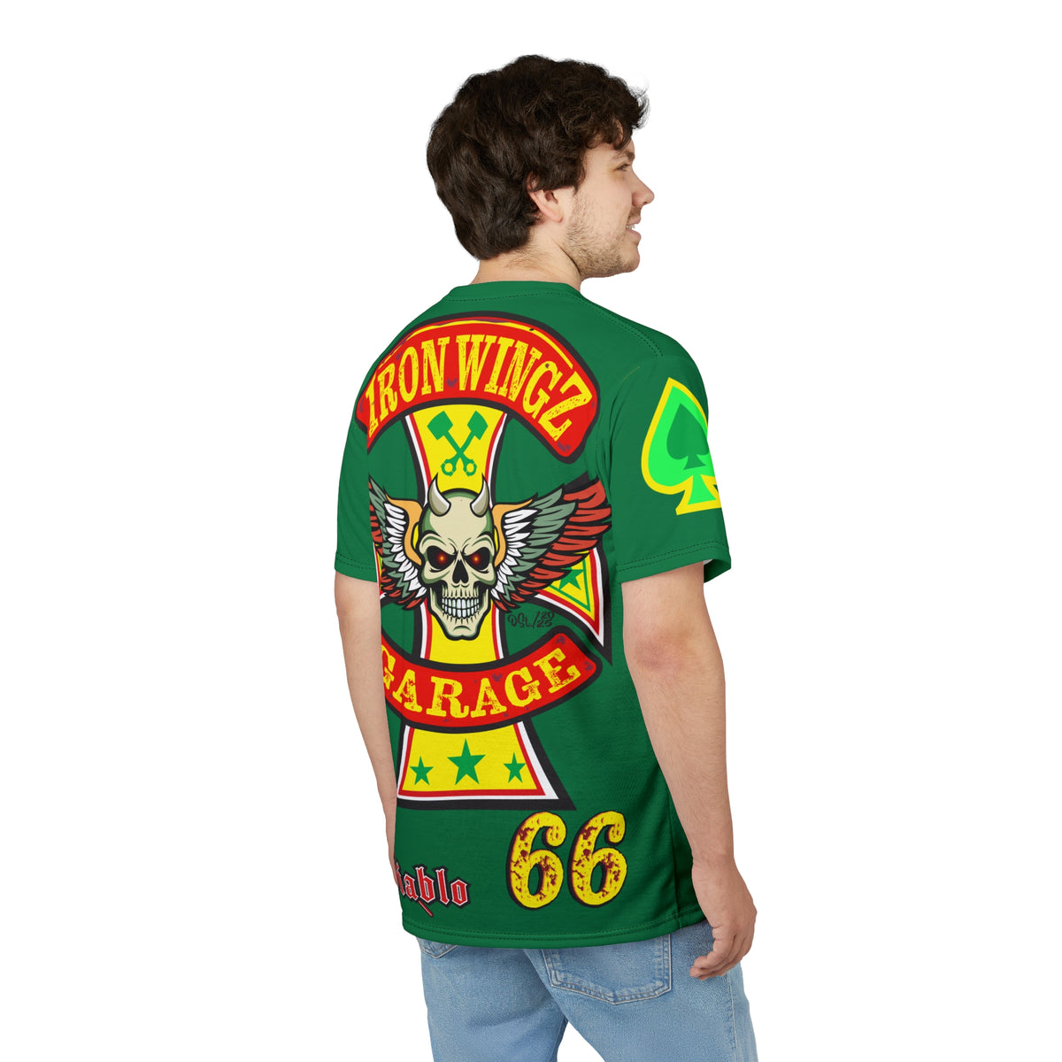 Iron Wingz Custom Motorcycle Unisex Super Tee - Bold Graphic Tee for Bikers (Limited Edition)