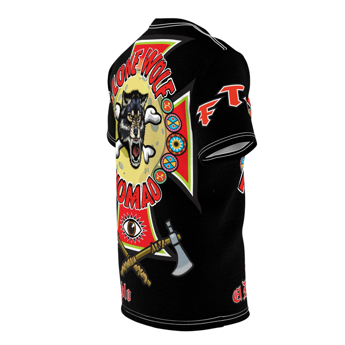 Lone Wolf Nomad HiViz Super Tee - For The Independent No Club Bikers For Life
