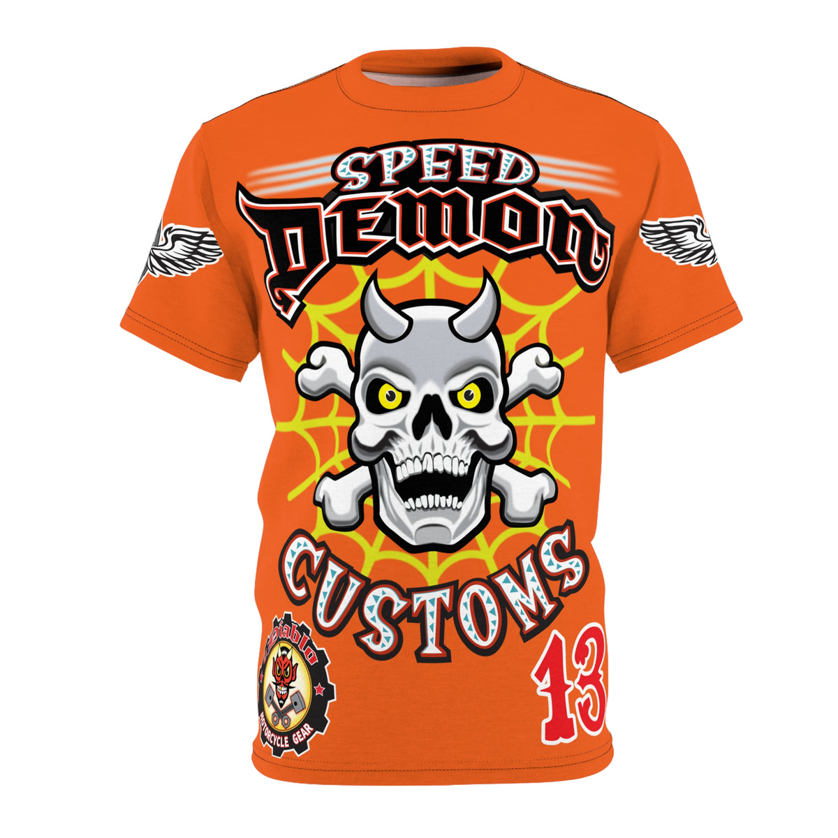 Speed Demon Customs Spectacular HiViz Super Tee - Devilishly Demented Bold Biker Design
