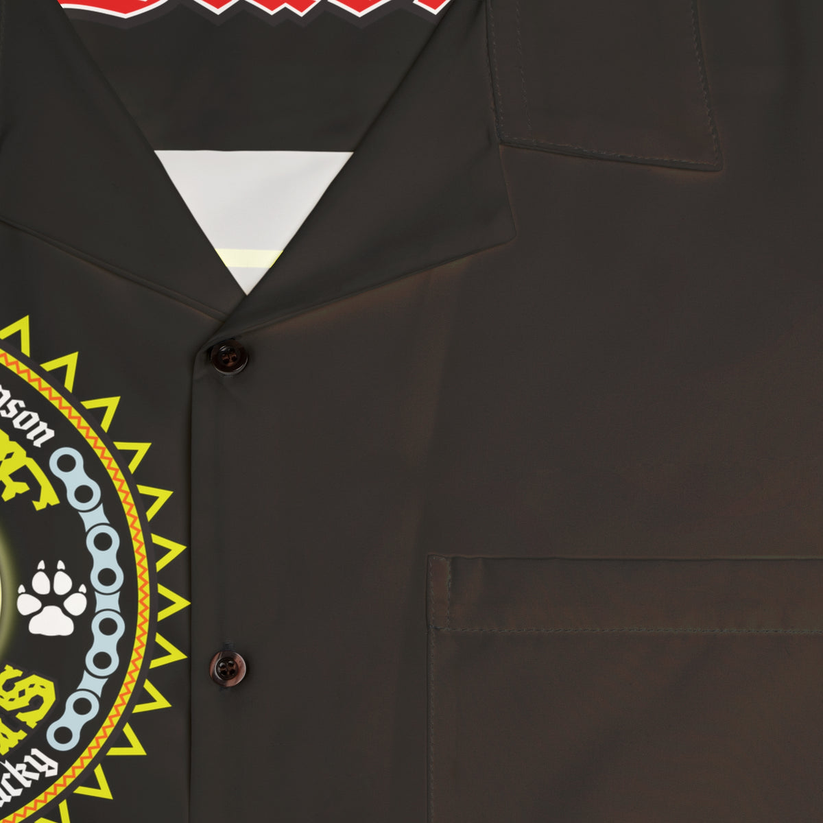 Big Bopper MWT Wolf Customs Motorcycle Hawaiian Shirt -  For Big Men to Size 5XL