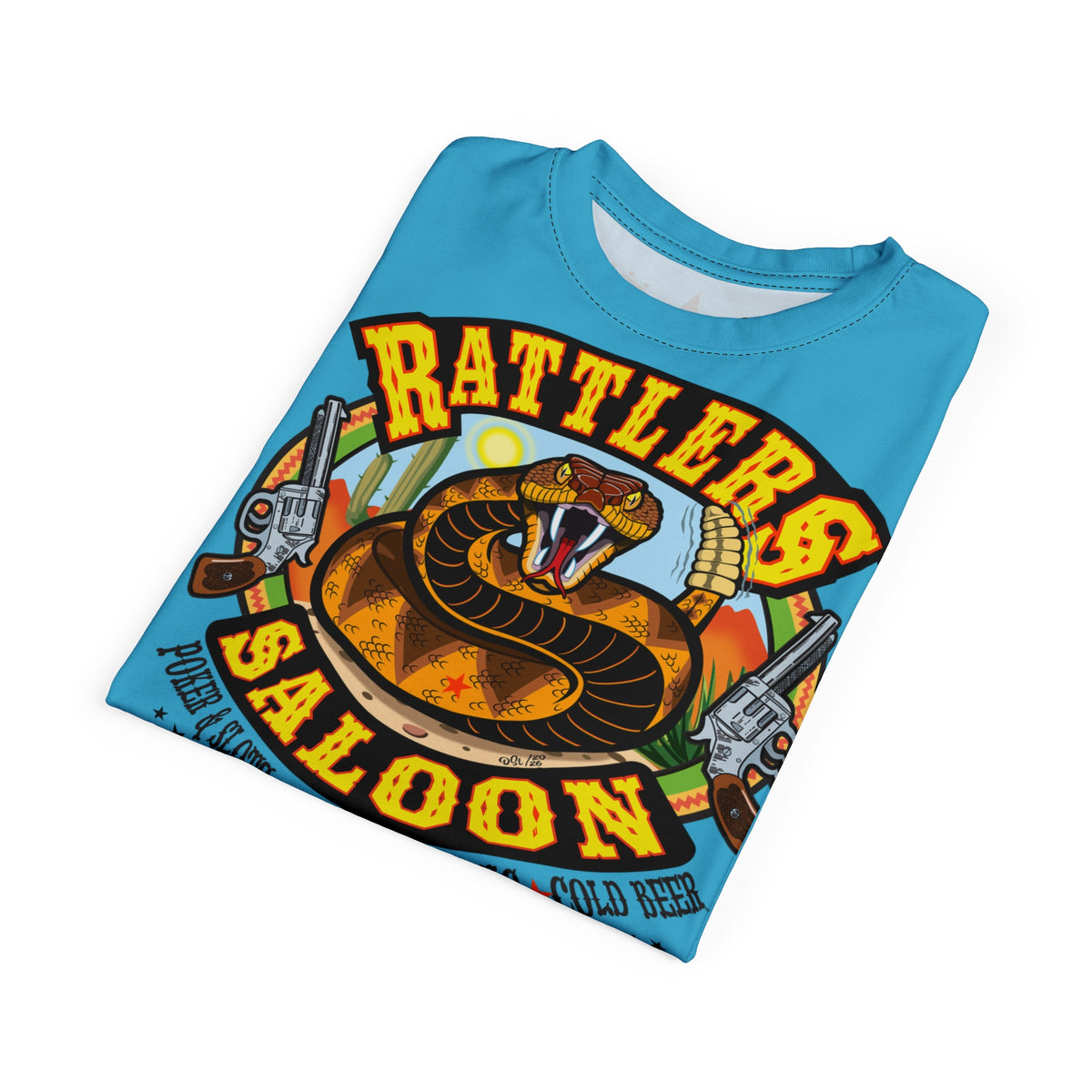Rattlers Saloon ROUTE 66 SUPER TEE — Vintage Biker 66 Graphic Shirt