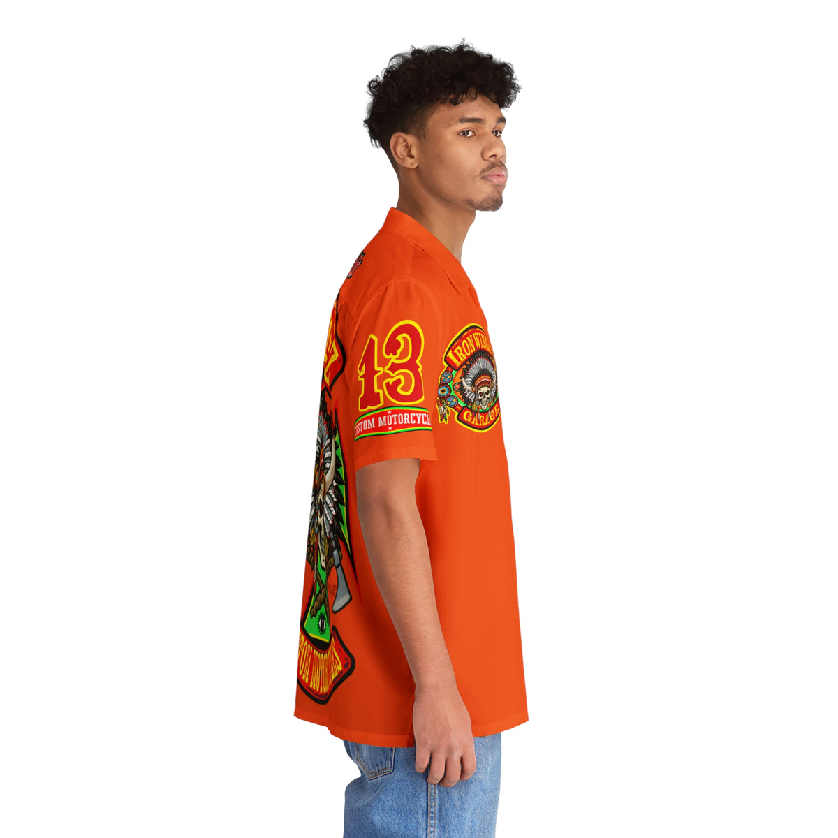 Big Bopper Men's Hawaiian Shirt - Loose, Comfortable Button Up Shirt for Easy Breezy Riding - Sizes to 5XL