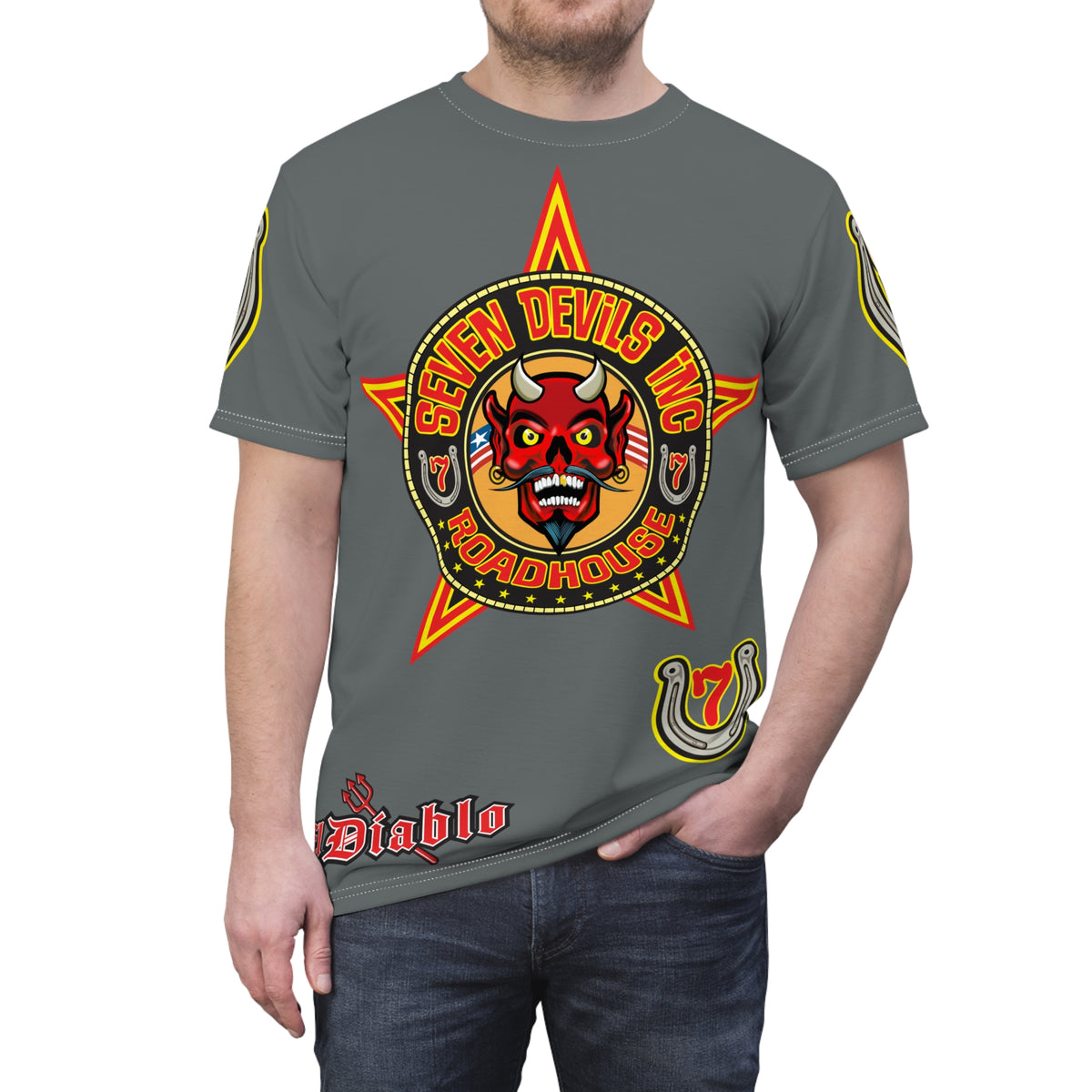 Seven Devils Inc. Roadhouse Graphic Tee - Motorcycle Custom Riding Super Tee