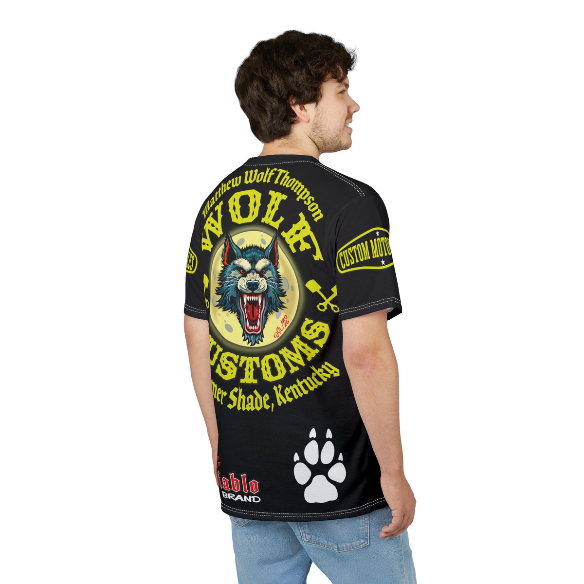 MWT Wolf Custom Motorcycles Super Riding Tee — Viciously Cool High Performance Motorcycle Riding Shirt