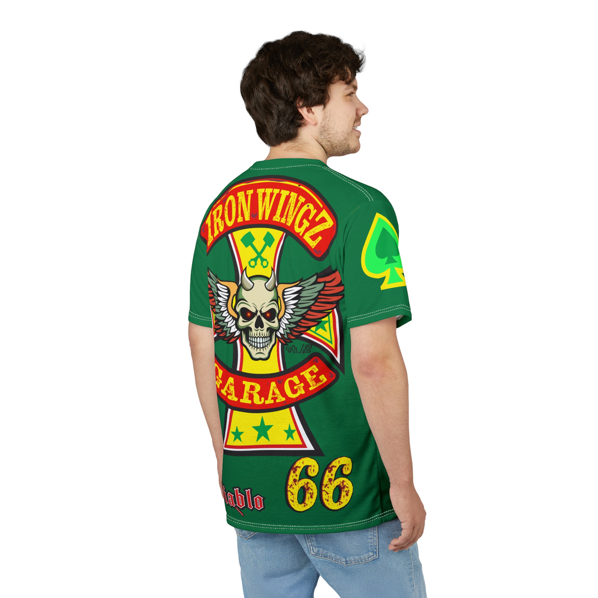 Iron Wingz Custom Motorcycle Unisex Super Tee - Bold Graphic Tee for Bikers (Limited Edition)