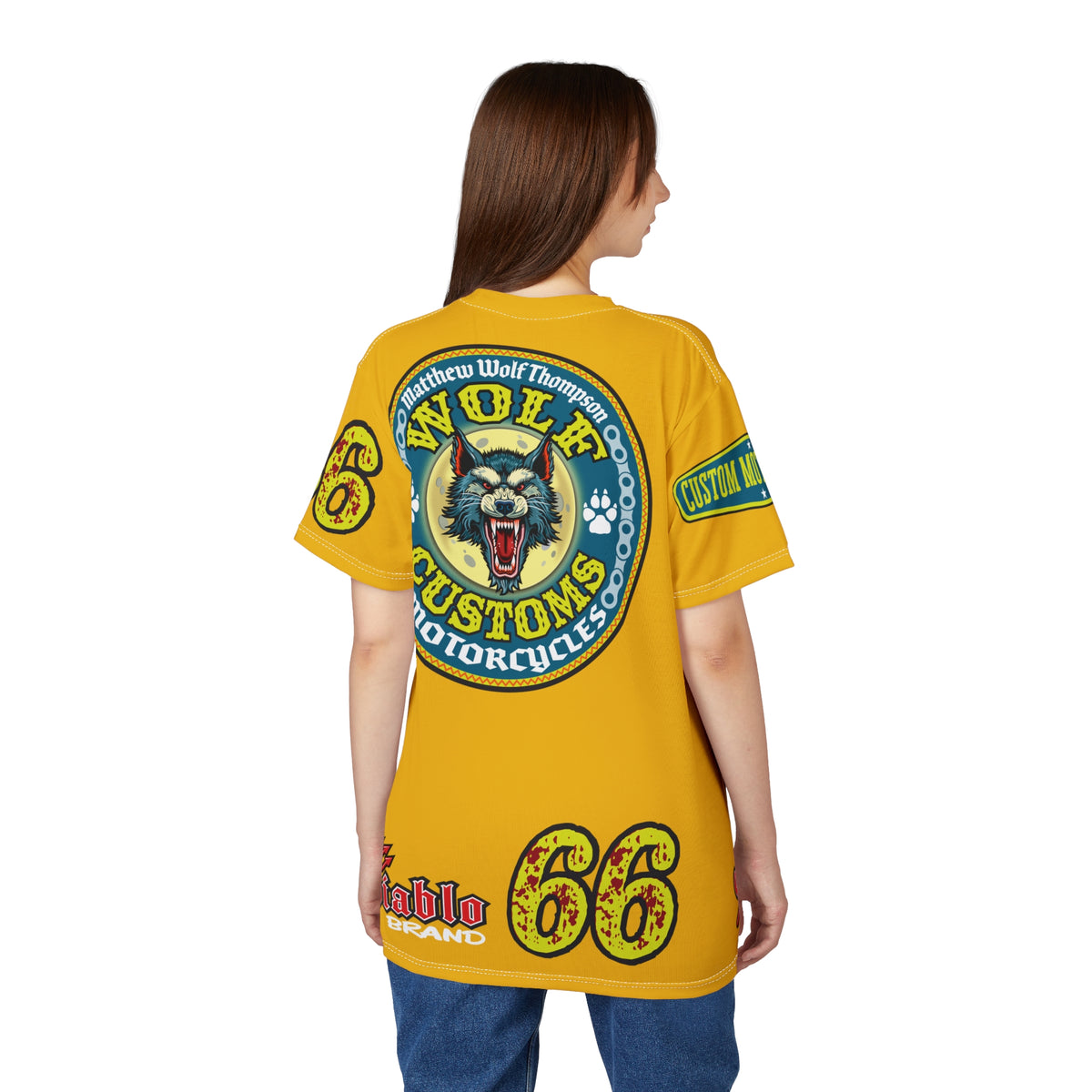 MWT Wolf Customs '66 Graphic Super  Tee — Retro Motorcycle Club Shirt The Best Biker Riding Tee EVER !!!