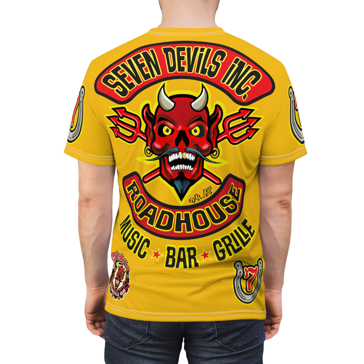 Seven Devils Inc. Roadhouse HiViz Graphic Tee - Motorcycle Custom Riding Super Tee