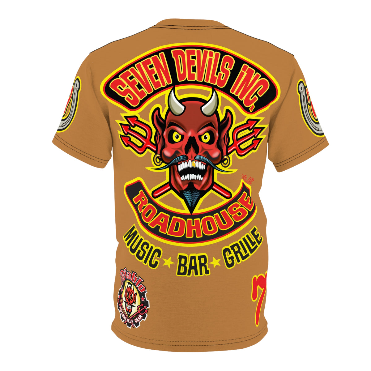 Seven Devils Inc. Roadhouse Graphic Tee - Motorcycle Custom Riding Super Tee