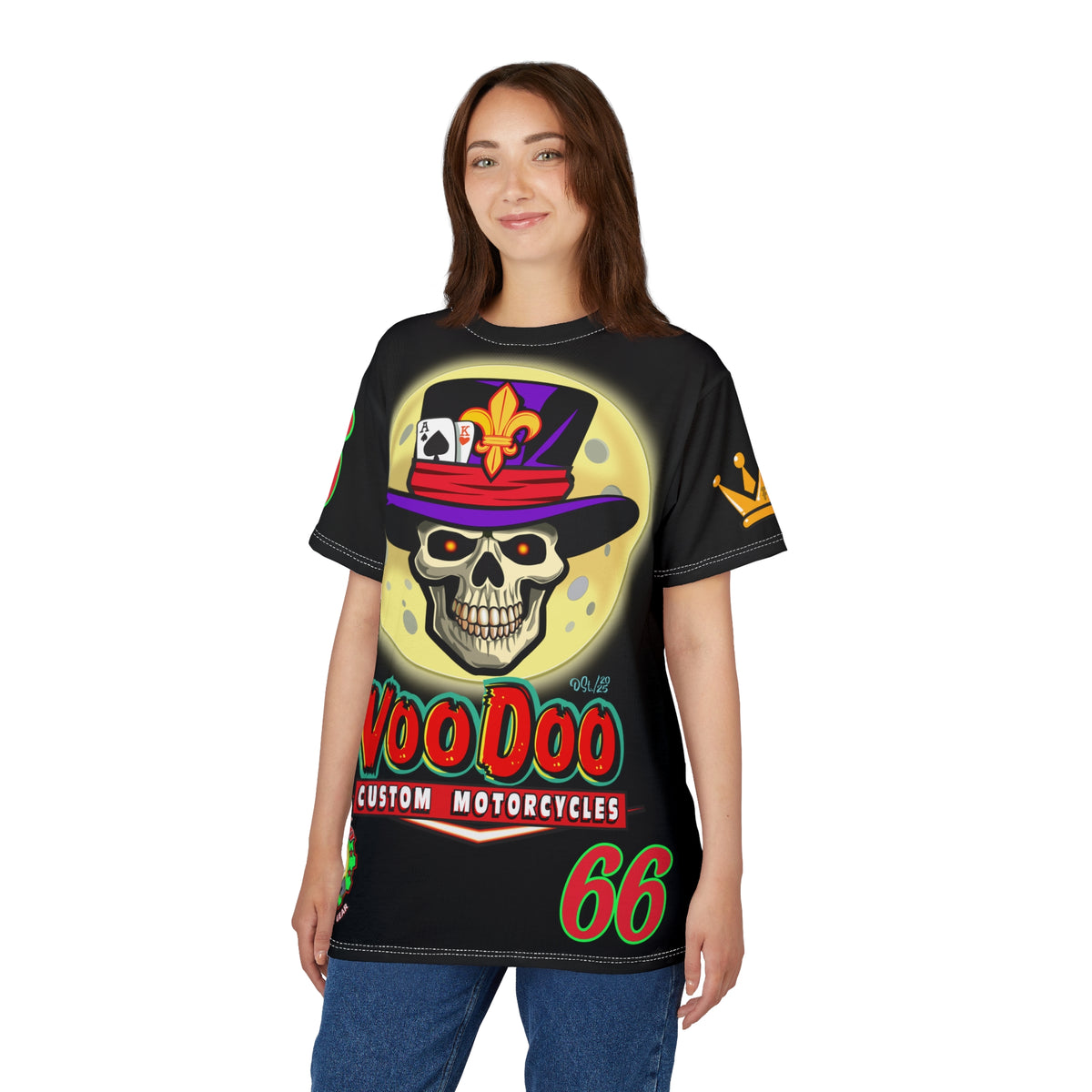 VooDoo Custom Motorcycles Spectacular Unisex Super Tee - Doctor Lune