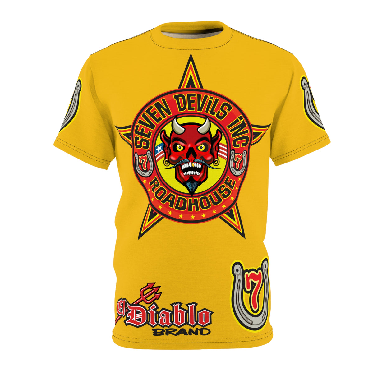Seven Devils Inc. Roadhouse HiViz Graphic Tee - Motorcycle Custom Riding Super Tee
