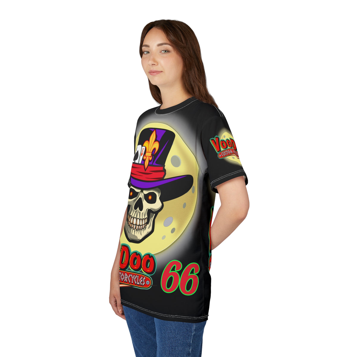 Voodoo Skull Unisex Tee - Custom Motorcycles Graphic T-Shirt