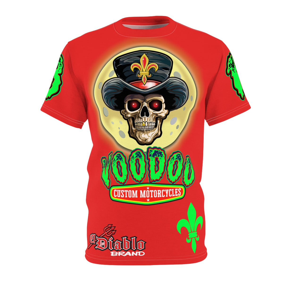 Voodoo Motorcycles HiViz Badass Super Tee, Unique Graphic Tee, Custom HiViZ Apparel