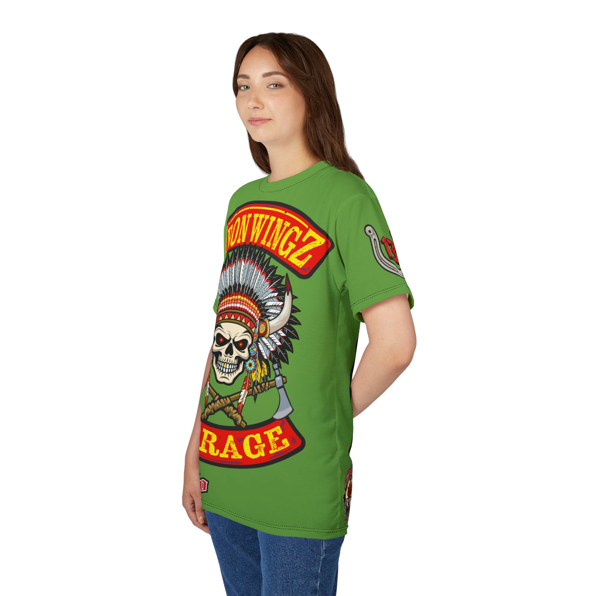 Iron Wingz Garage HiViZ Motorcycle Rider Super Tee