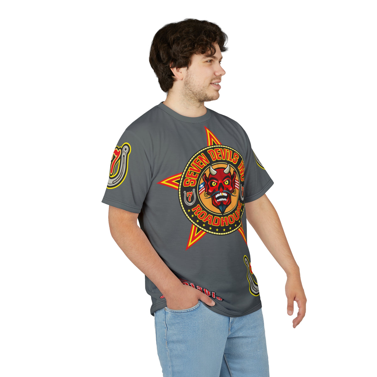 Seven Devils Inc. Roadhouse Graphic Tee - Motorcycle Custom Riding Super Tee