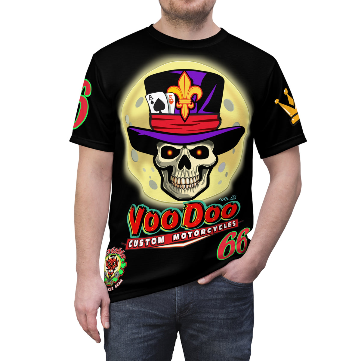 VooDoo Custom Motorcycles Spectacular Unisex Super Tee - Doctor Lune