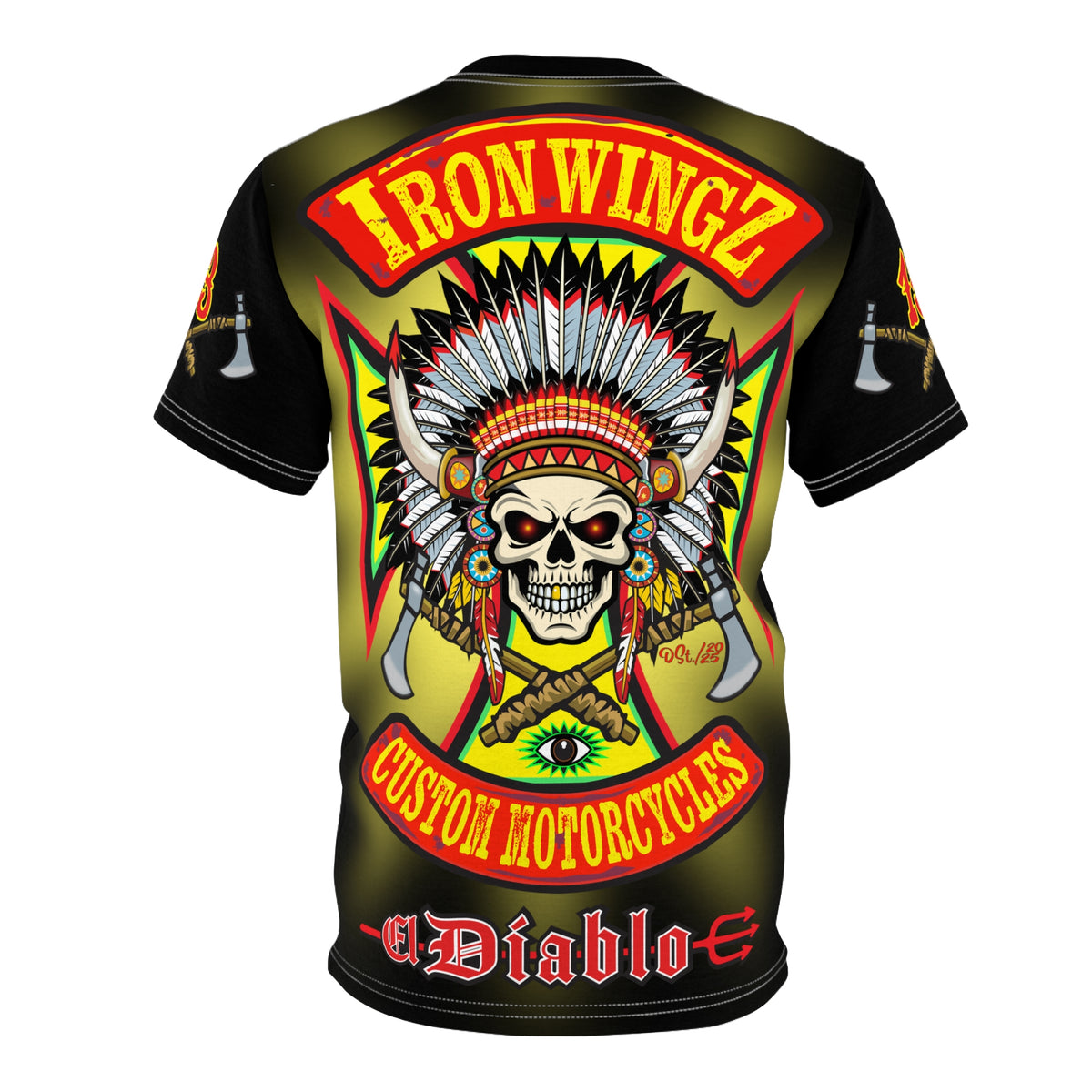Iron Wingz Garage HiViZ Motorcycle Rider Super Tee
