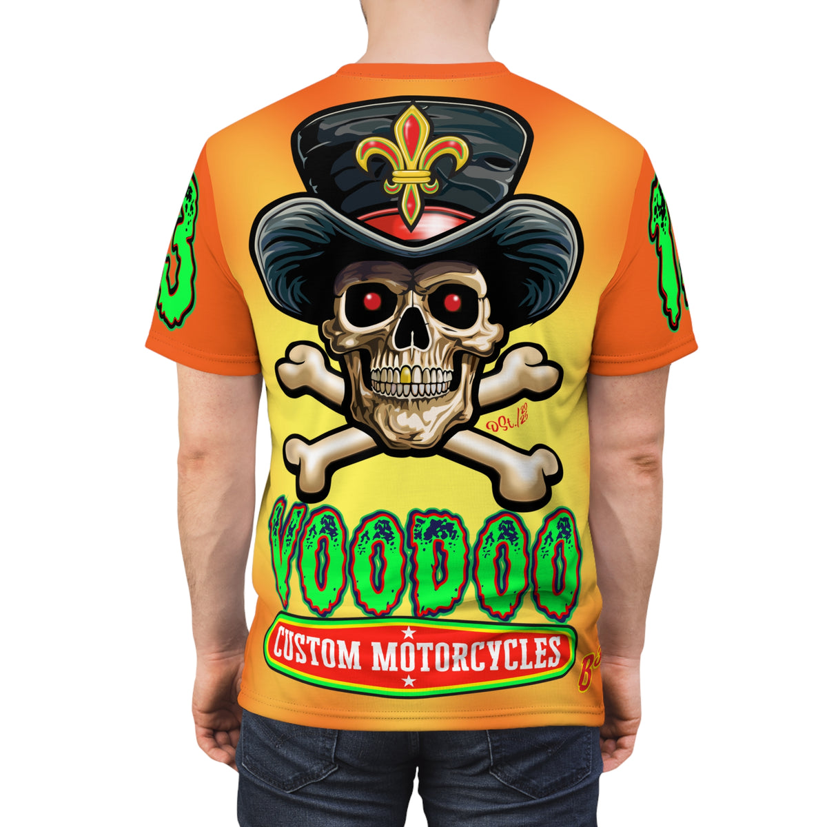 VooDoo Customs Angry Orange Tie Dye Yelo Blast HiViz Super Tee