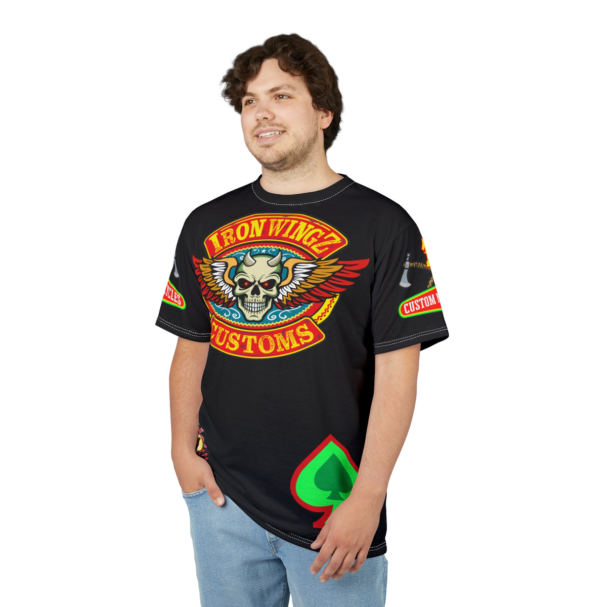 Iron WingZ Garage - Custom HiViz Super Tee - The Ultimate Motorcycle Riding Tee