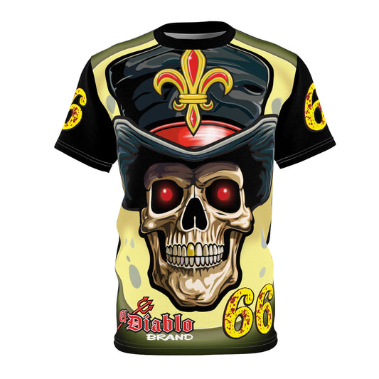 Voodoo Custom Motorcycles Black Magic XL HiViz Graphics Tee, Edgy Graphic Biker Shirt
