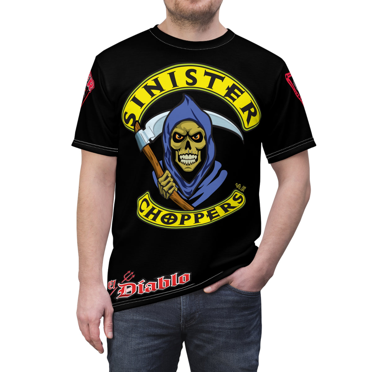 Sinister Choppers HiViz Custom Motorcycle Super Tee - High Performance Riding Wear