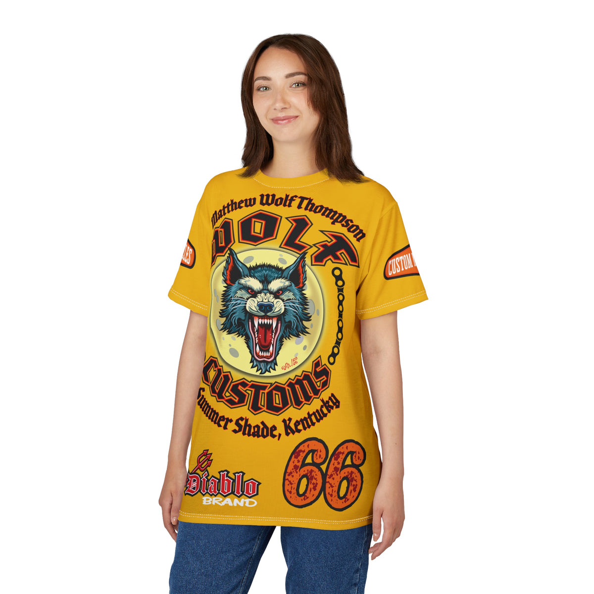 MWT Wolf Custom Motorcycles Super Tee — Viciously Cool High Performance Motorcycle Riding Shirt