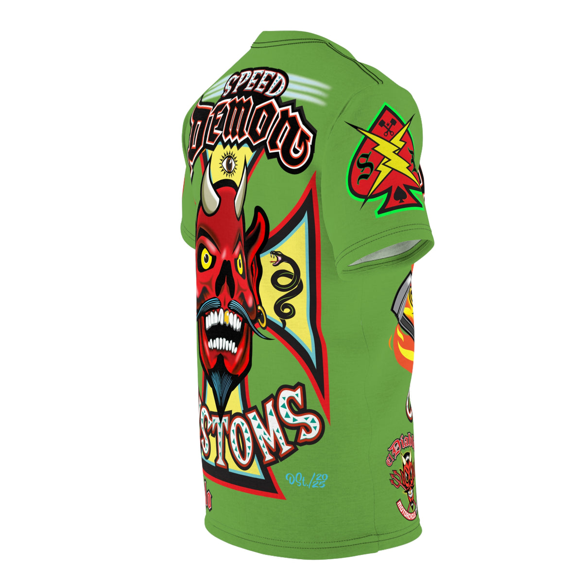 Speed Demon Custom HiViz Unisex Tee - Bold Graphic Harley Enthusiast Super T