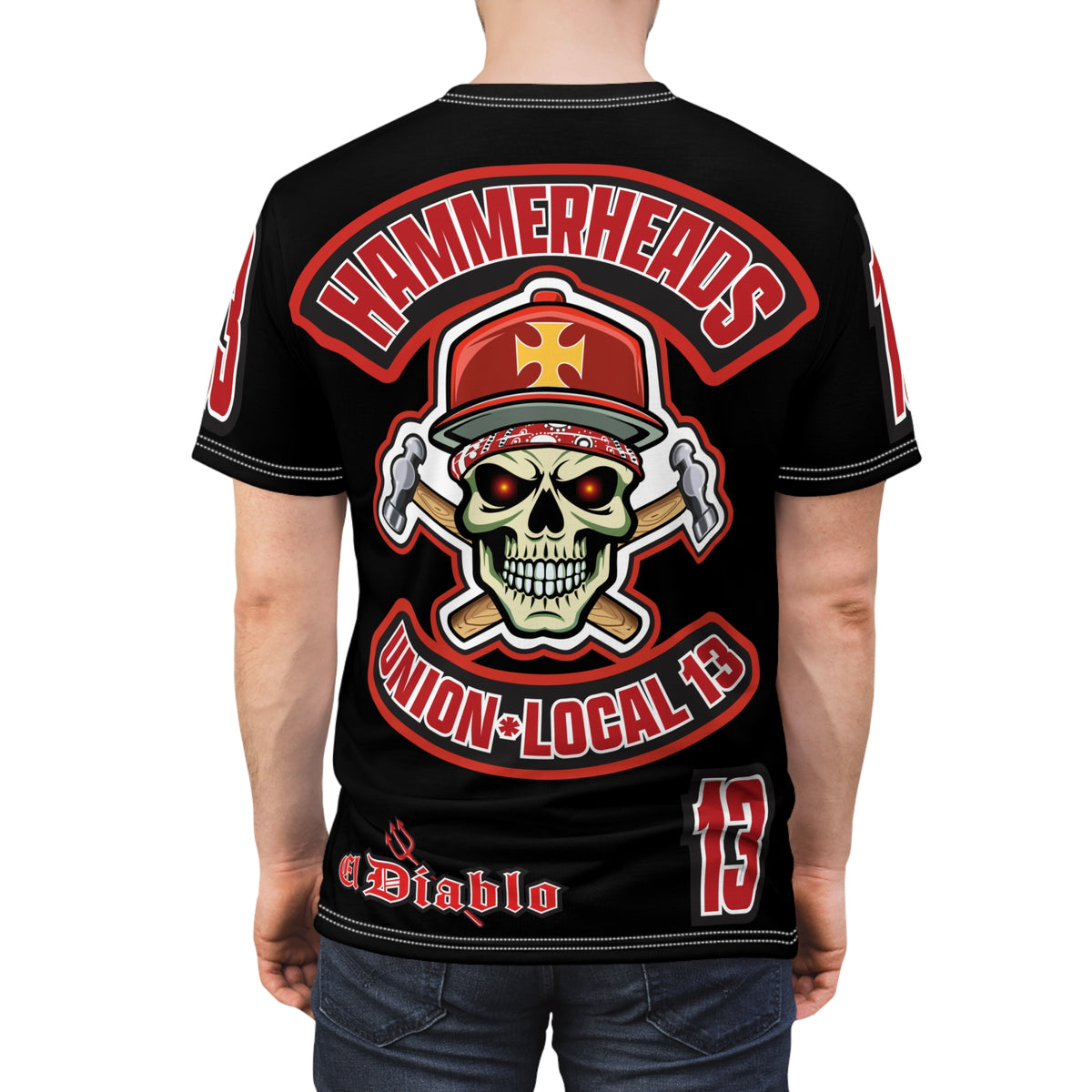 Hammerheads Union Local 13 - Custom Motorcycle Riding Tee Shirt _ Super Comfort and Fit