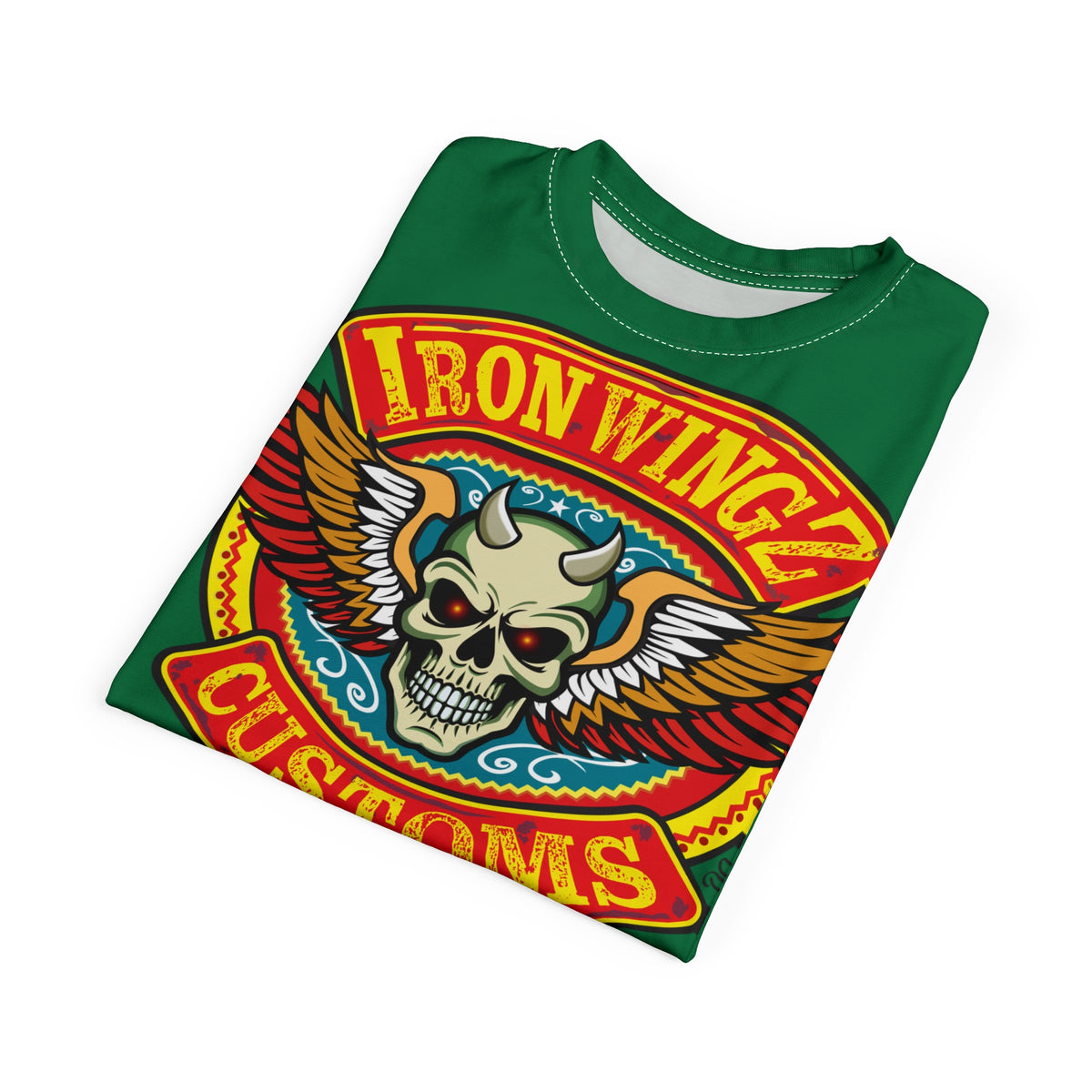 Iron Wingz Garage HiViz Super Tee, Rockabilly Style Shirt, Badass Fashion Top, Perfect Gift for Bikers