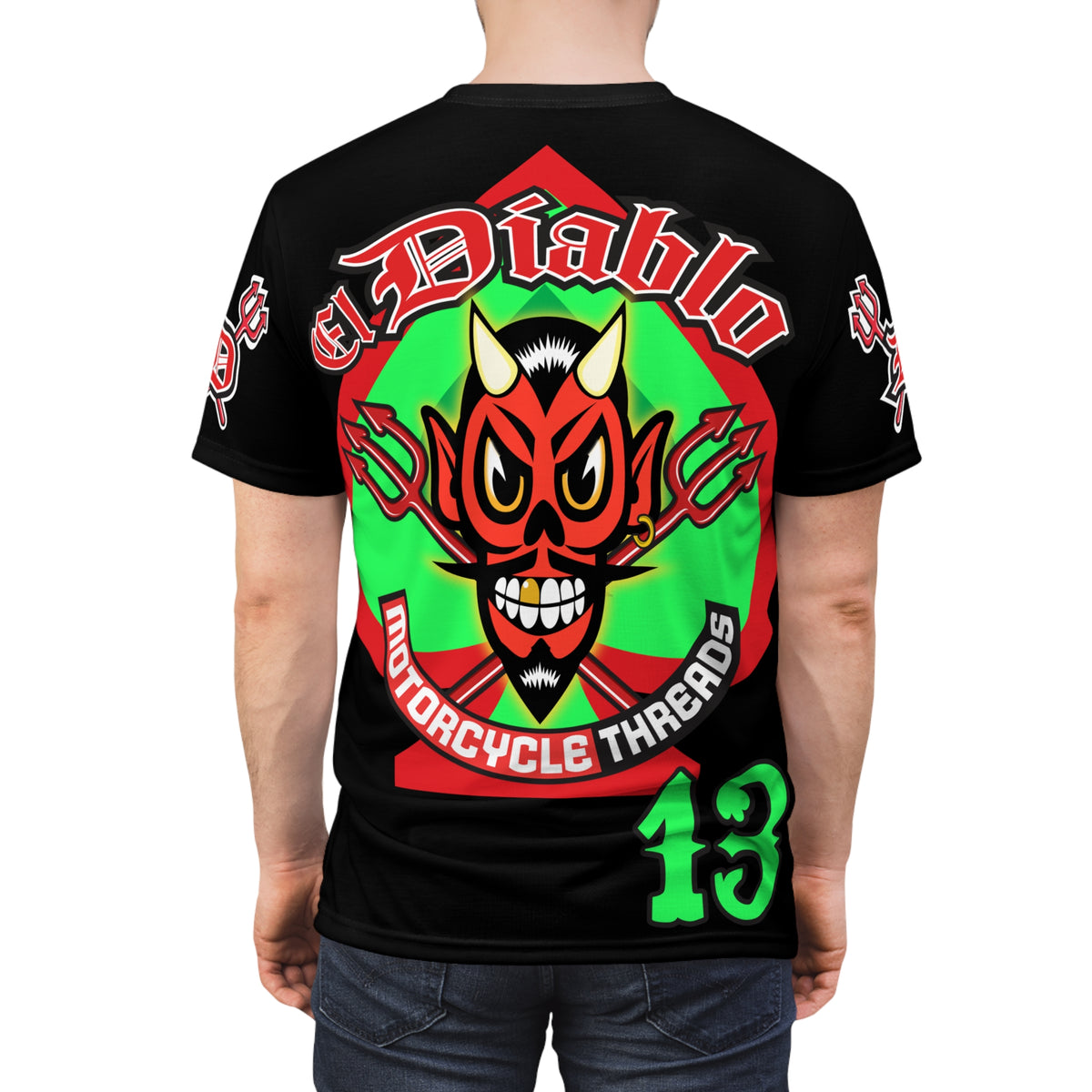 El Diablo Brand HiViz Company Super Tee, Xl Bright Graphics, Ultimate Fit & Comfort Riding Tee