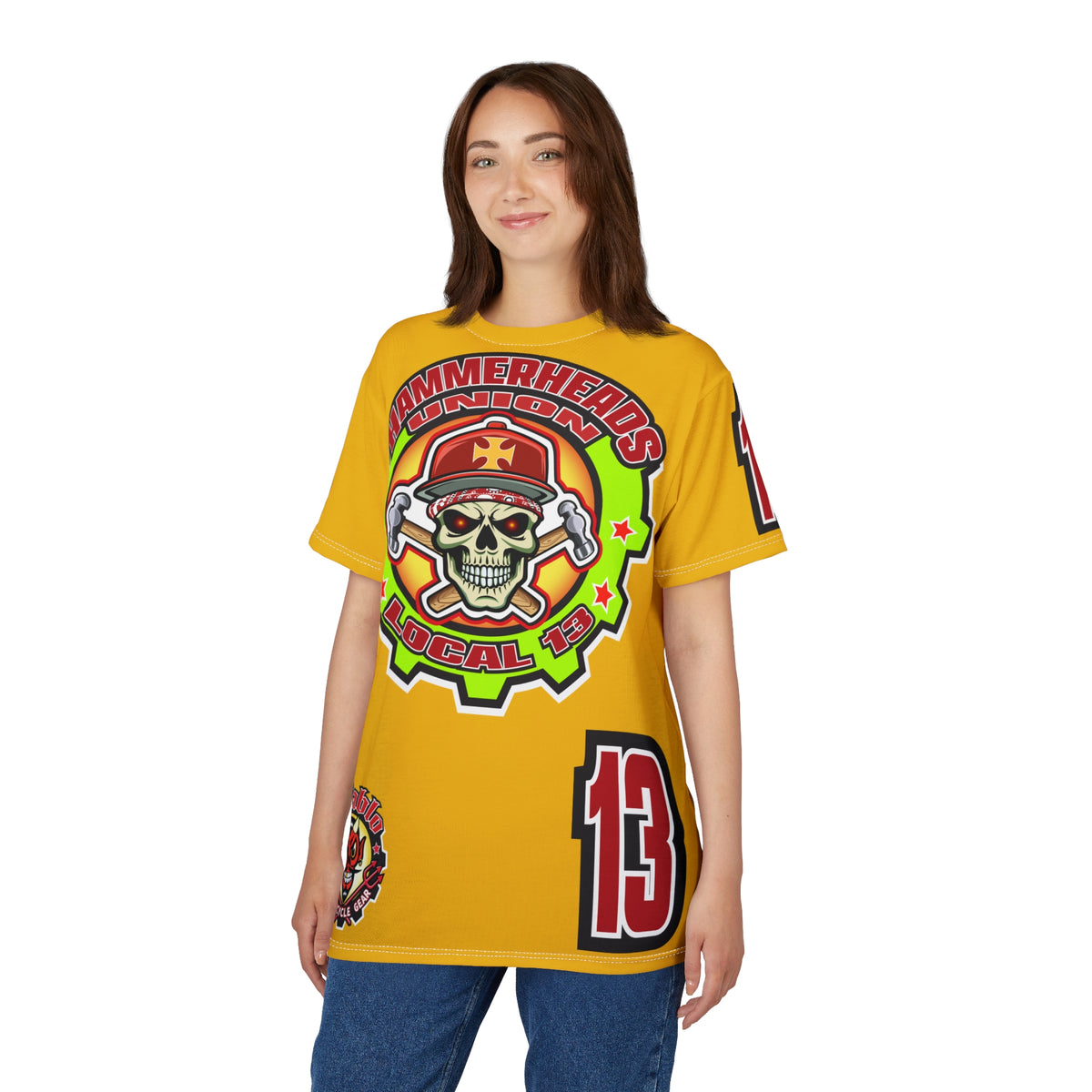 Hammerheads Union Local 13 HiViz Super Tee - Rough Tough Bad Attitude Motorcycle Riding Tee
